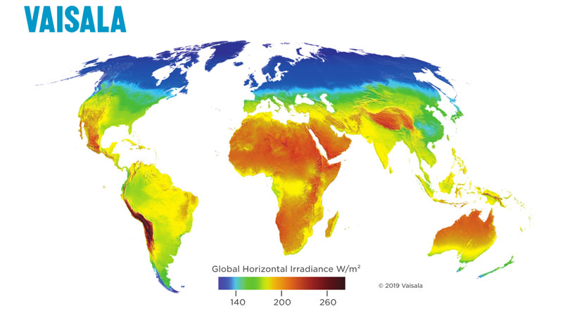 Solar irradiance data 2019