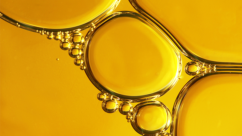Oil and water drops