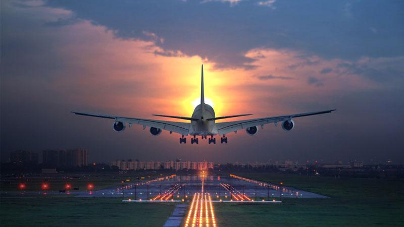 Airplane landing