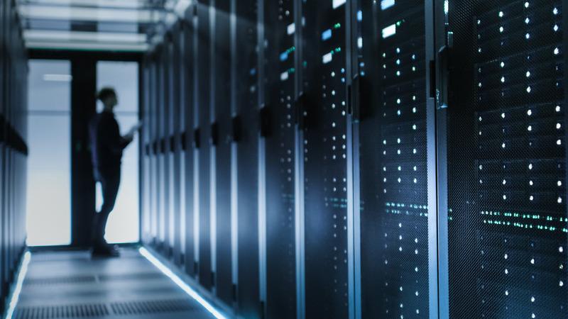 data center aisle