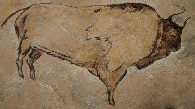 Cave painting in prehistoric style - reconstruction
