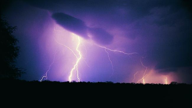 Purple lightning