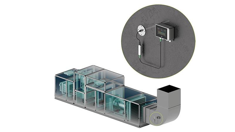 Dehumidifier unit with dew point probes