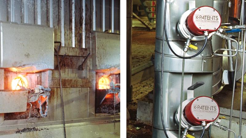 Refractometer recovery boiler installations