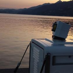 Lidar at sunset