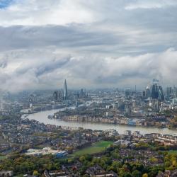 Cloudy London skyline